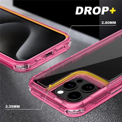 For iPhone 15 Pro Max Case Detachable 2-in-1 TPU+PC Clear Drop-Proof Phone Cover
