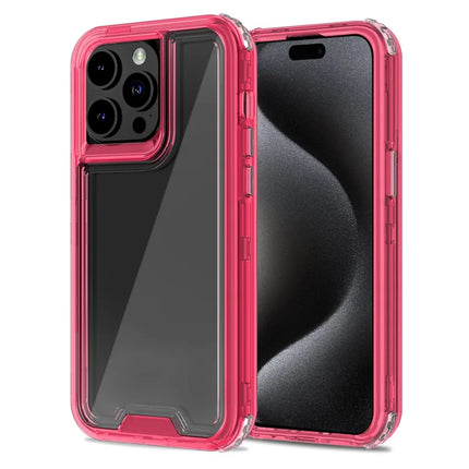 For iPhone 15 Pro Max Case Detachable 2-in-1 TPU+PC Clear Drop-Proof Phone Cover
