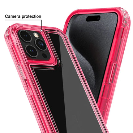 For iPhone 15 Pro Max Case Detachable 2-in-1 TPU+PC Clear Drop-Proof Phone Cover
