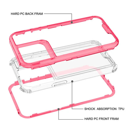For iPhone 15 Pro Max Case Detachable 2-in-1 TPU+PC Clear Drop-Proof Phone Cover