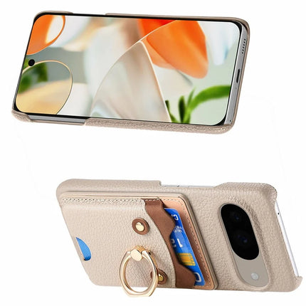 For Google Pixel 9 / 9 Pro Case Cute Bear Design PU Leather+TPU Card Holder Phone Cover