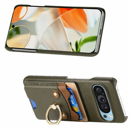 For Google Pixel 9 Pro XL Case Cute Bear Design PU Leather+TPU Card Holder Phone Cover