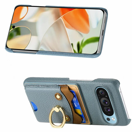 For Google Pixel 9 Pro XL Case Cute Bear Design PU Leather+TPU Card Holder Phone Cover