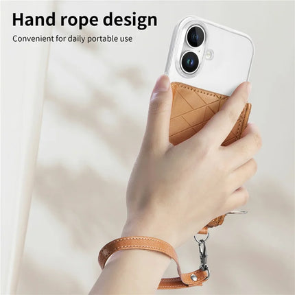 For iPhone 16 Clear Case Shockproof TPU Phone Cover with Kickstand Wallet
