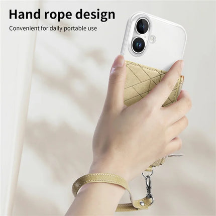 For iPhone 16 Clear Case Shockproof TPU Phone Cover with Kickstand Wallet
