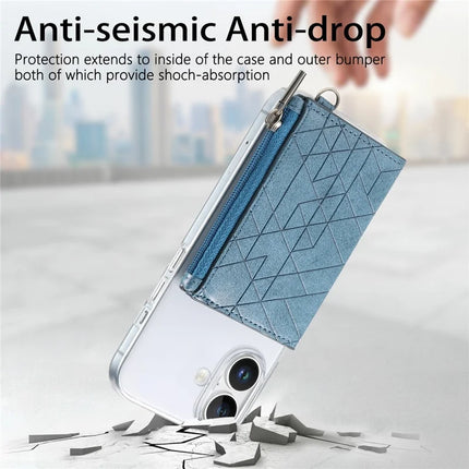 For iPhone 16 Clear Case Shockproof TPU Phone Cover with Kickstand Wallet