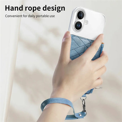 For iPhone 16 Clear Case Shockproof TPU Phone Cover with Kickstand Wallet