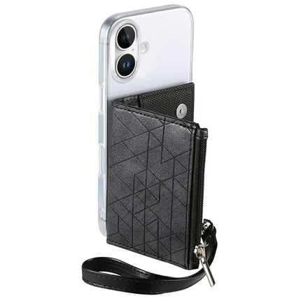 For iPhone 16 Clear Case Shockproof TPU Phone Cover with Kickstand Wallet