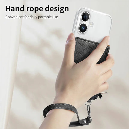 For iPhone 16 Clear Case Shockproof TPU Phone Cover with Kickstand Wallet