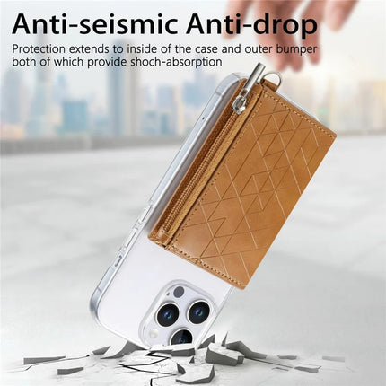 For iPhone 16 Pro Max Clear Case Shockproof TPU Phone Cover with Kickstand Wallet