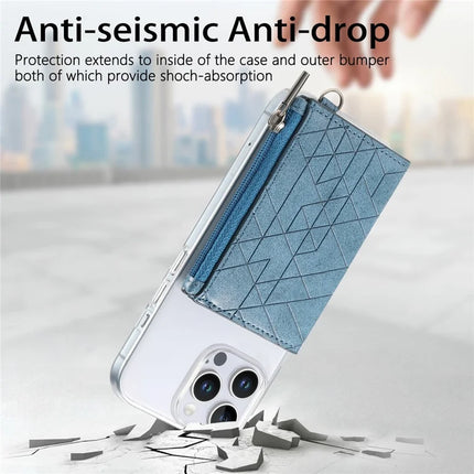 For iPhone 16 Pro Max Clear Case Shockproof TPU Phone Cover with Kickstand Wallet