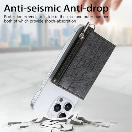For iPhone 16 Pro Max Clear Case Shockproof TPU Phone Cover with Kickstand Wallet