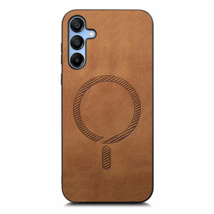 For Samsung Galaxy A16 5G / 4G Leather Back Case Compatible with MagSafe Skin-Touch Phone Cover