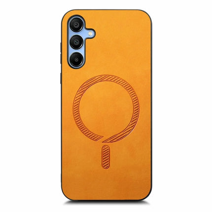 For Samsung Galaxy A16 5G / 4G Leather Back Case Compatible with MagSafe Skin-Touch Phone Cover
