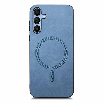 For Samsung Galaxy A16 5G / 4G Leather Back Case Compatible with MagSafe Skin-Touch Phone Cover