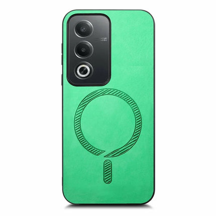 For Oppo A3 Pro (Global) 5G Leather Back Case Compatible with MagSafe Skin-Touch Phone Cover