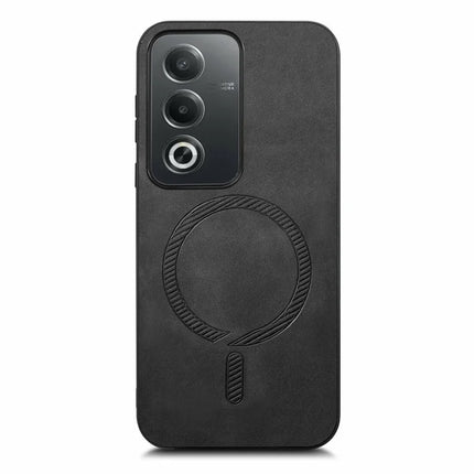 For Oppo A3 Pro (Global) 5G Leather Back Case Compatible with MagSafe Skin-Touch Phone Cover