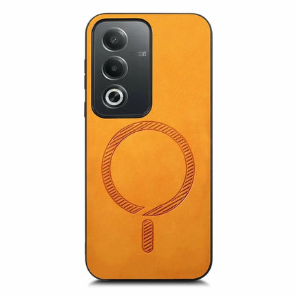 For Oppo A3 Pro (Global) 5G Leather Back Case Compatible with MagSafe Skin-Touch Phone Cover