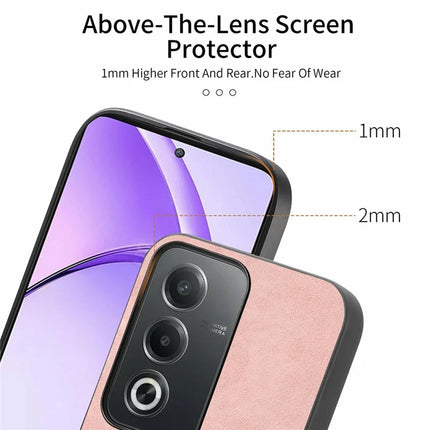 For Oppo A3 Pro (Global) 5G Leather Back Case Compatible with MagSafe Skin-Touch Phone Cover