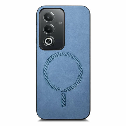 For Oppo A3 Pro (Global) 5G Leather Back Case Compatible with MagSafe Skin-Touch Phone Cover