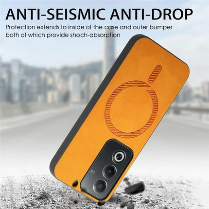 For Oppo A3 Pro (Global) 5G Leather Back Case Compatible with MagSafe Skin-Touch Phone Cover