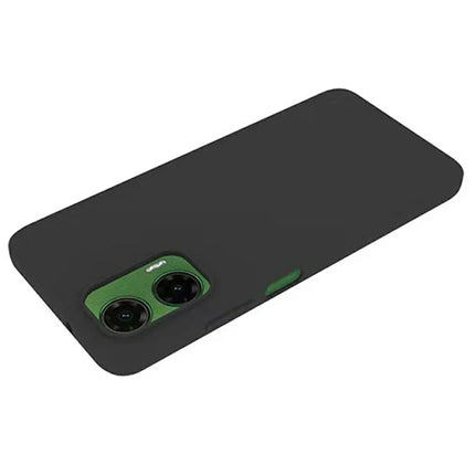 For Motorola Moto G35 5G Case Soft Matte Back TPU Black Phone Cover, Large Cutout