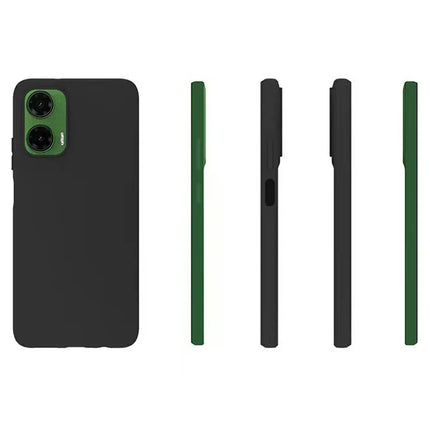 For Motorola Moto G35 5G Case Soft Matte Back TPU Black Phone Cover, Large Cutout