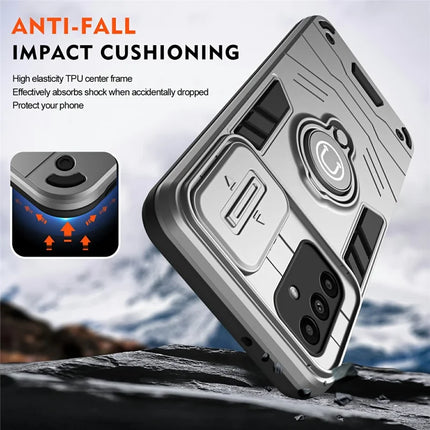 For Samsung Galaxy A16 4G / A16 5G Case Slide Camshield Kickstand PC+TPU Phone Cover