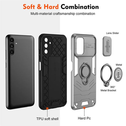 For Samsung Galaxy A16 4G / A16 5G Case Slide Camshield Kickstand PC+TPU Phone Cover