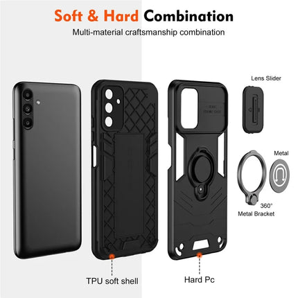 For Samsung Galaxy A16 4G / A16 5G Case Slide Camshield Kickstand PC+TPU Phone Cover