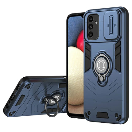 For Samsung Galaxy A16 4G / A16 5G Case Slide Camshield Kickstand PC+TPU Phone Cover - Blue