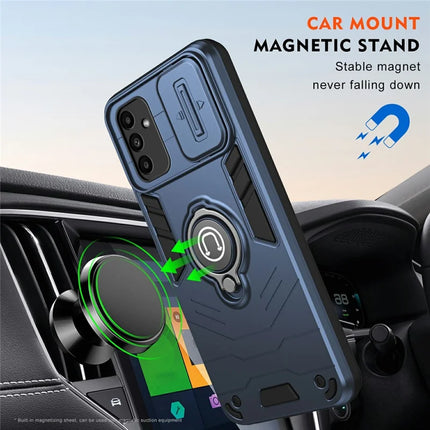 For Samsung Galaxy A16 4G / A16 5G Case Slide Camshield Kickstand PC+TPU Phone Cover