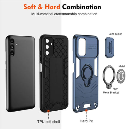 For Samsung Galaxy A16 4G / A16 5G Case Slide Camshield Kickstand PC+TPU Phone Cover