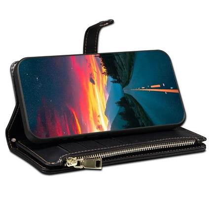 ESEBLE Galaxy Series For Motorola Moto G75 5G Case Leather Zipper Phone Cover RFID Blocking