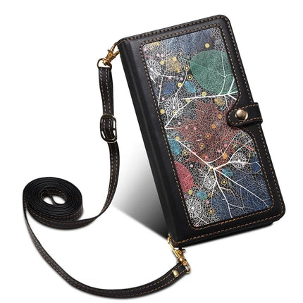 ESEBLE Galaxy Series For Motorola Moto G75 5G Case Leather Zipper Phone Cover RFID Blocking