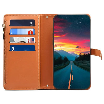 ESEBLE Galaxy Series For Motorola Moto G75 5G Case Leather Zipper Phone Cover RFID Blocking