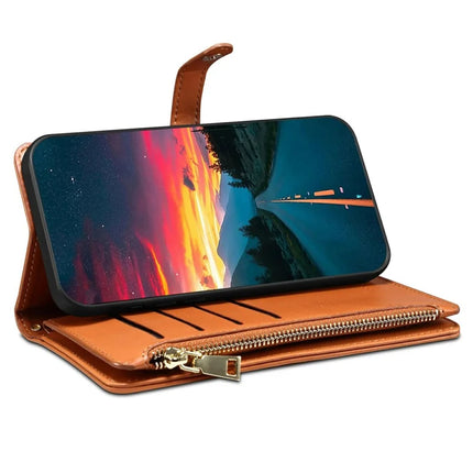 ESEBLE Galaxy Series For Motorola Moto G75 5G Case Leather Zipper Phone Cover RFID Blocking