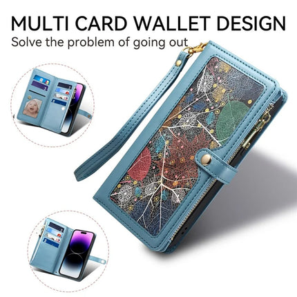 ESEBLE Galaxy Series For Motorola Moto G75 5G Case Leather Zipper Phone Cover RFID Blocking