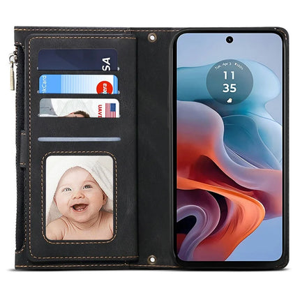 ESEBLE Star Series For Motorola Moto G75 5G Case Zipper Wallet Leather Stand Phone Cover