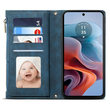 ESEBLE Star Series For Motorola Moto G75 5G Case Zipper Wallet Leather Stand Phone Cover
