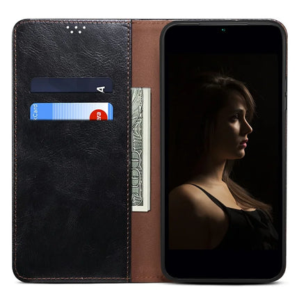 For Motorola Moto G75 5G Case Crazy Horse Texture Waxy Leather Wallet Stand Phone Cover