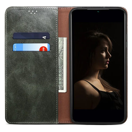 For Motorola Moto G75 5G Case Crazy Horse Texture Waxy Leather Wallet Stand Phone Cover