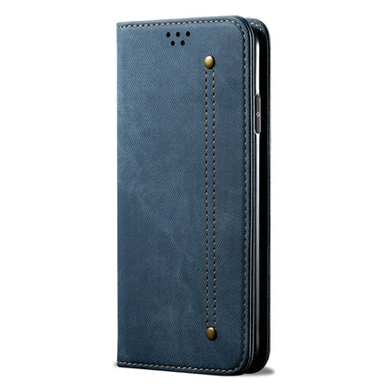 For Motorola Moto G75 5G Case Jeans Cloth Texture Anti-Scratch Leather Stand Phone Cover