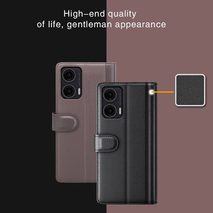 For Motorola Moto G35 5G Case Genuine Split Leather Phone Cover Wallet Card Slot