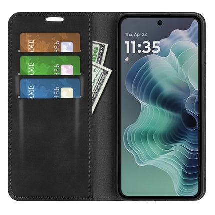 For Motorola Moto G35 5G Case Skin-Touch Leather Wallet Phone Cover