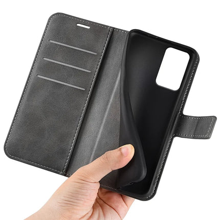 For Motorola Moto G35 5G Stand Case Anti-Scratch Calf Texture Leather Phone Cover