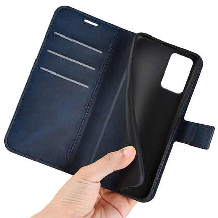 For Motorola Moto G35 5G Stand Case Anti-Scratch Calf Texture Leather Phone Cover