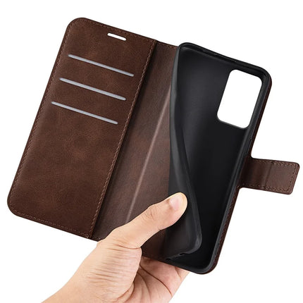For Motorola Moto G35 5G Stand Case Anti-Scratch Calf Texture Leather Phone Cover