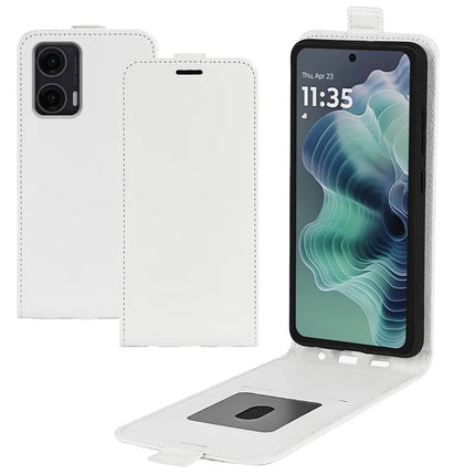For Motorola Moto G35 5G Case with Card Slots Vertical Flip Leather Phone Cover