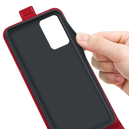 For Motorola Moto G35 5G Case with Card Slots Vertical Flip Leather Phone Cover